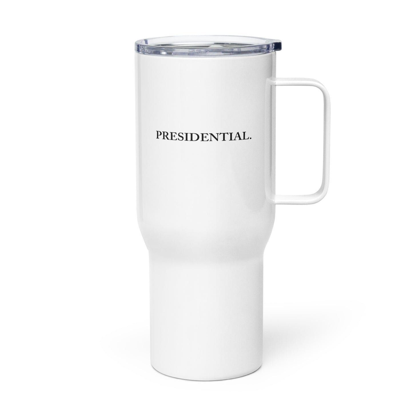 Presidential travel mug with a handle