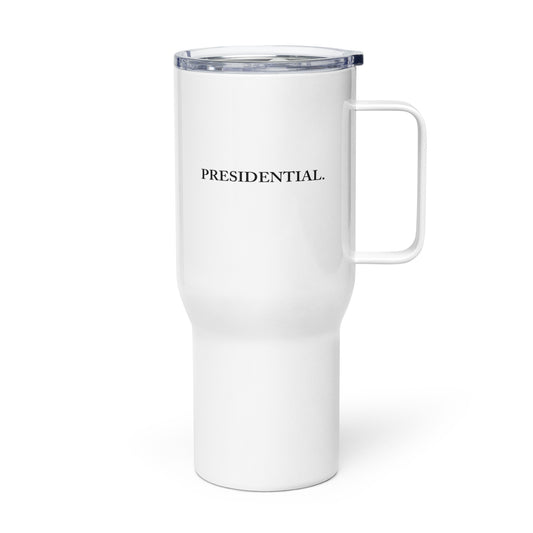 Presidential travel mug with a handle