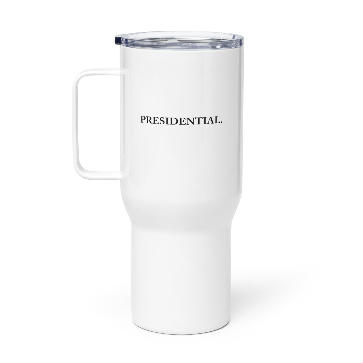 Presidential travel mug with a handle