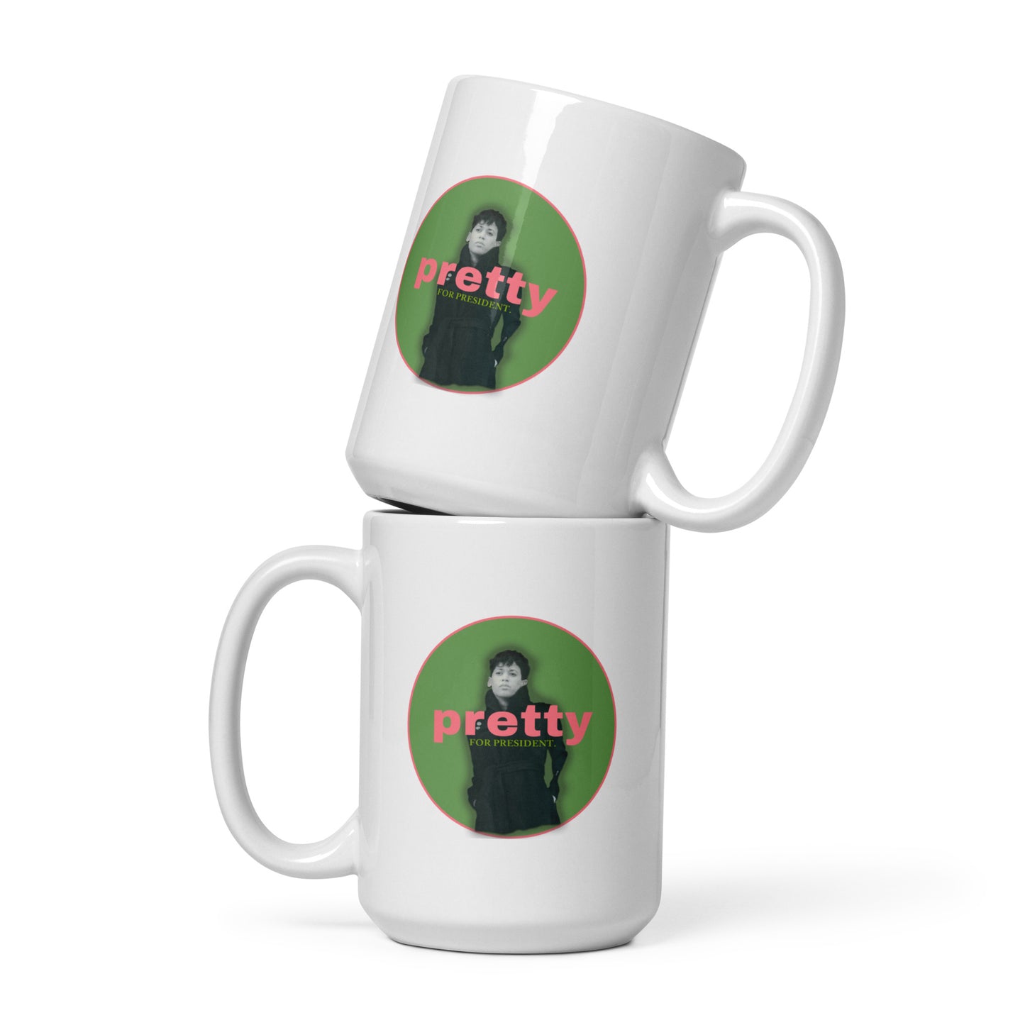 Pretty for President Badge Mug
