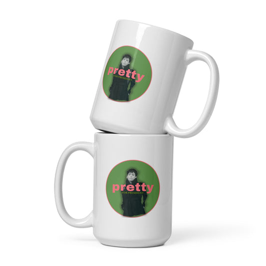 Pretty for President Badge Mug